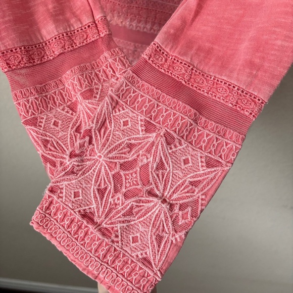 Soft Surroundings Boho Crochet Embroidered Alta Mara Long Sleeve Shirt - Picture 7 of 13